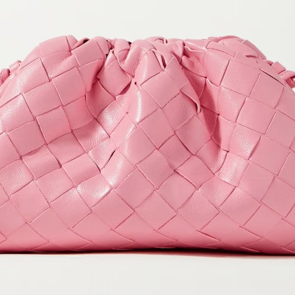 Bottega Veneta Handbags - BOTTEGA VENETA The Pouch mini intrecciato leather clutch Pink